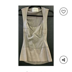 ILLIA Genuine Leather & Knit Tank Top